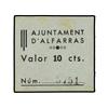 Image 1 : 10 Cèntims. S/F. Aj. d´ALFARRÀS. (Manchitas). ESCASO. AT-102; T-126. MBC+. PAPER MONEY OF THE