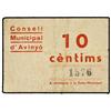 Image 1 : 10 Cèntims. S/F. C.M. d´AVINYÓ. (Manchitas de óxido). MUY ESCASO. AT-253; T-313. MBC. PAPER MO