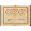 Image 1 : 1 Pesseta. 1 Juny 1937. C.M. de BACELLA. (Sucio). MUY ESCASO. AT-312b; T-315b. MBC+. PAPER MON