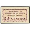Image 1 : 25 Cèntims. S/F. Aj. de BARBERÀ DE LA CONCA. ESCASO. AT-300; T-367. EBC. PAPER MONEY OF THE CI
