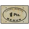 Image 1 : 1 Pesseta. S/F. C.M. de BEGUR. (Sucio). ESCASO. AT-346; T-414. MBC+. PAPER MONEY OF THE CIVIL