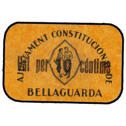 Serie 2 billetes 5 y 10 Cèntims. S/F. Aj. de BELLAGUARDA. AT-356, 357; T-423, 424. MBC y MBC+. <br /