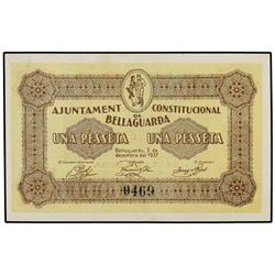 Serie 3 billetes 25, 50 Cèntims y 1 Pesseta. 3 Desembre 1937. Ah. e BELLAGUARDA. AT-358/360; T-425/4