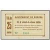 Image 1 : 25 Cèntims. 25 Febrero 1937. Aj. de BOBERA. MUY ESCASO. AT-525; T-562. MBC+. PAPER MONEY OF TH