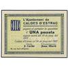 Serie 2 billetes 50 Cèntims y 1 Pesseta. 24 Juny 1937. Aj. de CALDES D´ESTRAC. AT-591, 593d; T-690,
