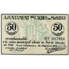 Serie 2 billetes 25 y 50 Cèntims. 26 Agost 1937. Aj. de CALDES DE MONTBUI. AT-598, 599; T-697, 698.