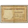 Serie 2 billetes 50 Cèntims y 1 Pesseta. 1 Juny 1937. Aj. de CAMPDEVÀNOL. (El de 1 Pesseta, roturas