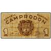 Image 1 : 1 Pesseta. S/F. C.M. de CAMPRODON. MUY ESCASO. AT-632; T-737. MBC. PAPER MONEY OF THE CIVIL WA