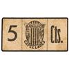 Image 1 : 5 Cèntims. 27 Setembre 1937. Aj. de CAPELLADES. (Algo sucio). AT-666; T-777. EBC-. PAPER MONEY