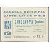 Image 1 : 50 Cèntims. 19 Juny 1937. C.M. de CASTELLAR DE N´HUG. ESCASO. AT-690; T-813. SC. PAPER MONEY O