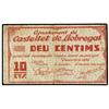 Image 1 : Serie 2 billetes 5 y 10 Cèntims. Desembre 1937. Aj. de CASTELLET DE LLOBREGAT. (El de 10 Cèntims, pe