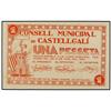 Image 1 : 1 Pesseta. 21 Maig 1937. C.M. de CASTELLGALÍ. AT-729g; T-853g. SC. PAPER MONEY OF THE CIVIL WA