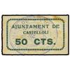 Image 1 : 50 Cèntims. S/F. Aj. de CASTELLOLÍ. Cartón. (Manchas). ESCASO. AT-754; T-877. MBC+. PAPER MONE