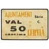 Image 1 : 15 Cèntims. S/F. Aj. de CERVIÀ. (Sucio). AT-816; T-950. MBC+. PAPER MONEY OF THE CIVIL WAR: CA