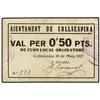 Image 1 : 0,50 Pessetes. 20 Maig 1937. Aj. de COLLSESPINA. ESCASA. AT-861; T-999. EBC-. PAPER MONEY OF T
