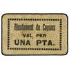 Image 1 : 1 Pesseta. S/F. Aj. de COPONS. Cartón. (Sucio). ESCASO. AT-869; T-1007. MBC+. PAPER MONEY OF T