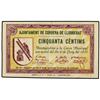 Image 1 : 50 Cèntims. 6 Juny 1937. Aj. de CORBERA DE LLOBREGAT. AT-872; T-1010. MBC+. PAPER MONEY OF THE