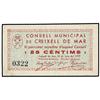 Image 1 : 25 Cèntims. 10 Juny 1937. C.M. de CREIXELL DE MAR. ESCASO. AT-902; T-1040. EBC. PAPER MONEY OF