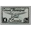 Image 1 : Lote 2 billetes 0,50 y 1 Pesseta. S/F. C.M. de l´ESCALA. AT-930b, 931b; T-1068b, 1069b. SC. PA