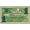 Image 1 : 1 Pesseta. 2 Juliol 1937. Aj. d´ESPINELVES. AT-945a; T-1082a. MBC. PAPER MONEY OF THE CIVIL WA