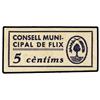 Image 1 : 5 Cèntims. S/F. C.M. de FLIX. ESCASO. AT-1022; T-1192. EBC+. PAPER MONEY OF THE CIVIL WAR: CAT