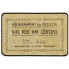 Image 1 : 10 Cèntims. S/F. Aj. de FULLEDA. (Algo sucio). MUY ESCASO. AT-1076; T-1247. MBC. PAPER MONEY O