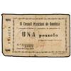Image 1 : 1 Pesseta. Juny 1937. C.M. de GANDESA. Cartón. (Reparaciones). AT-1081; T-1252. BC+. PAPER MON
