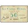 Image 1 : 50 Cèntims. 1937. LA CAIXA RURAL DE GRANER DE BAGES. (Leves roturas). T-1347. MBC-. PAPER MONE