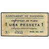 Image 1 : 1 Pesseta. Març 1937. Aj. de GUISSONA. AT-1224; T-1401. MBC-. PAPER MONEY OF THE CIVIL WAR: CA