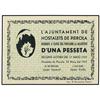 Image 1 : 1 Pesseta. 25 Maig 1937. Aj. d´HOSTALETS DE PIEROLA. AT-1245; T-1432. SC. PAPER MONEY OF THE C