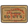 Image 1 : 50 Céntimos. S/F. Aj. de LA LLACUNA. Cartulina ¿satinada?. AT-1316; T-1502. MBC. PAPER MONEY O