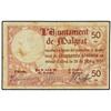 Image 1 : 50 Cèntims. 26 Maig 1937. Aj. de MALGRAT. (Pequeñas manchitas). AT-1408; T-1608. MBC. PAPER MO
