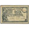 Image 1 : 1 Pesseta. S/F. C.M. de MOIÀ. (Pequeñas roturas en margen). AT-1504; T-1724. MBC. PAPER MONEY