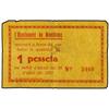 Image 1 : Lote 2 billetes 50 Cèntims y 1 Pesseta. 26 Abril 1937. Aj. de MONTBLANC. (Roturas). AT-1537, 1538; T