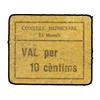 Image 1 : 10 Cèntims. C.M. de EL MORELL. Cartulina. RARO. AT-1628; T-1874. BC+. PAPER MONEY OF THE CIVIL
