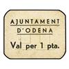 Image 1 : 1 Pesseta. S/F. Aj. d´ÒDENA. Cartón. Numeración impresa en negro. (Algo sucio). AT-1669b; T-1918. EB