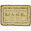 Image 1 : 50 Cèntims. S/F. Aj. d´ELS OMELLONS. ESCASO. AT-1709; T-1964. BC. PAPER MONEY OF THE CIVIL WAR