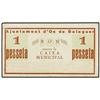Image 1 : 1 Pesseta. 10 Octubre 1937. Aj. d´OS DE BALAGUER. (Algo sucio. Rotura en margen izquierdo). ESCASO.