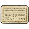 Image 1 : 50 Cèntims. Juny 1937. Aj. de PENELLES. ESCASO. AT-1800b; T-2084b. MBC-. PAPER MONEY OF THE CI