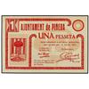 Image 1 : 1 Pesseta. 17 Juliol 1937. Aj. de PINEDA. (Marcas de adhesivo en reverso). ESCASO. AT-1821; T-2105.