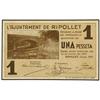Image 1 : Lote 2 billetes 50 Cèntims y 1 Pesseta. 25 Juliol 1937. Aj. de RIPOLLET. AT-2142, 2142c; T-2478, 247