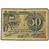 Image 1 : 50 Cèntims. 15 Juny 1937. C.M. de RIUDOMS. (Roturas). AT-2170; T-2507. BC+. PAPER MONEY OF THE