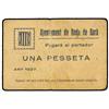 Image 1 : 1 Pesseta. Emisión 1937. Aj. de RODA DE BARÀ. Cartón. (Algo sucio). ESCASO. AT-2185; T-2524. MBC. <b