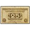 Image 1 : 25 Céntimos. Junio 1937. FEDERACIÓN LOCAL DE COLECTIVIDADES. SARDAÑOLA-RIPOLLET. CNT-UGT. (Roturas).