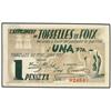Image 1 : 1 Pesseta. Juny 1937. Aj. de TORRELLES DE FOIX. AT-2553; T-2970. SC. PAPER MONEY OF THE CIVIL