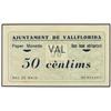 Image 1 : 50 Cèntims. Maig 1937. Aj. de VALLFLORIDA. ESCASO. AT-2658; T-3076. (EBC-). PAPER MONEY OF THE