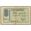 Image 1 : 1 Pesseta. S/F. Aj. de VERGES. (Roturas). AT-2730; T-3149. (MBC-). PAPER MONEY OF THE CIVIL WA