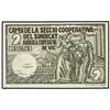 Image 1 : Lote 2 billetes 2 y 10 Pessetes. S/F. COOPERATIVA DEL SINDICAT AGRÍCOLA COOPERATIVA DE VIC. AT-3155,