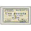 Image 1 : 1 Pesseta. S/F. Aj. de VILADEMAT. (Pequeña doblez en esquina). AT-2772; T-3208. SC. PAPER MONE