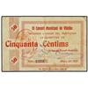 Image 1 : 50 Cèntims. Març 1937. C.M. de VILALBA DELS ARCS. (Pequeñas roturas. Restos de cinta adhesiva en rev